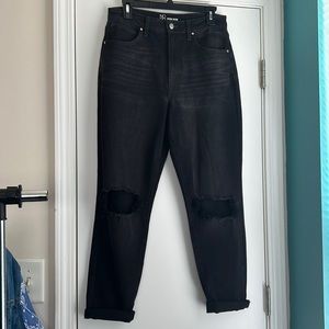 No Boundaries Black Denim Jeans with rips in the knees